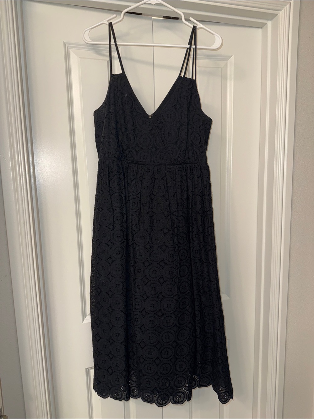 J. Crew Black Spaghetti Strap Dress